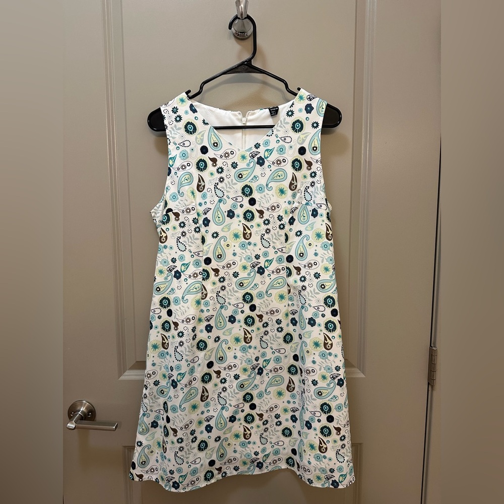 SHEIN Teal Paisley Sleevless Dress